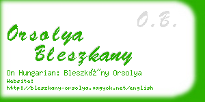 orsolya bleszkany business card